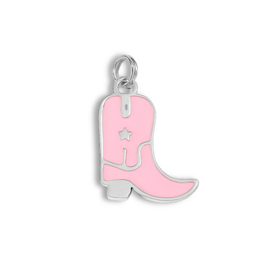 Pink Cowgirl Boot Charm