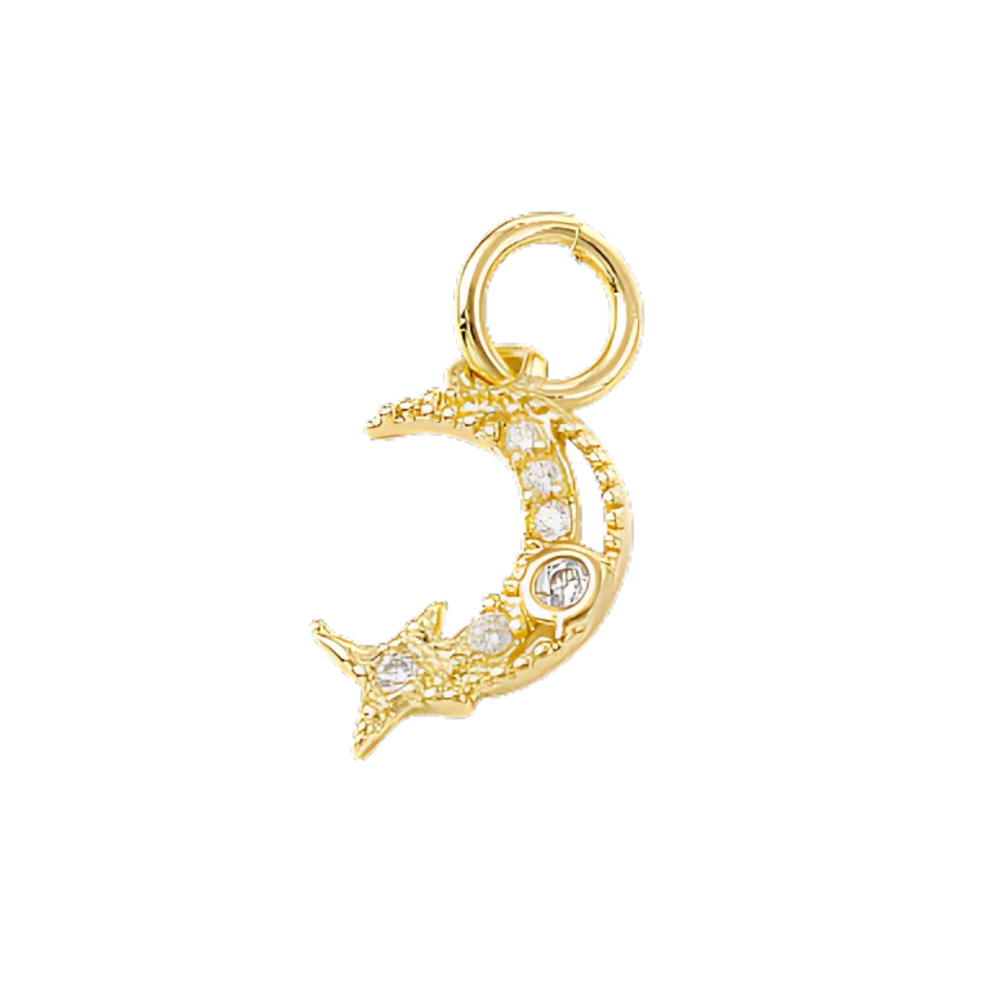 Micro Pave Moon Charm