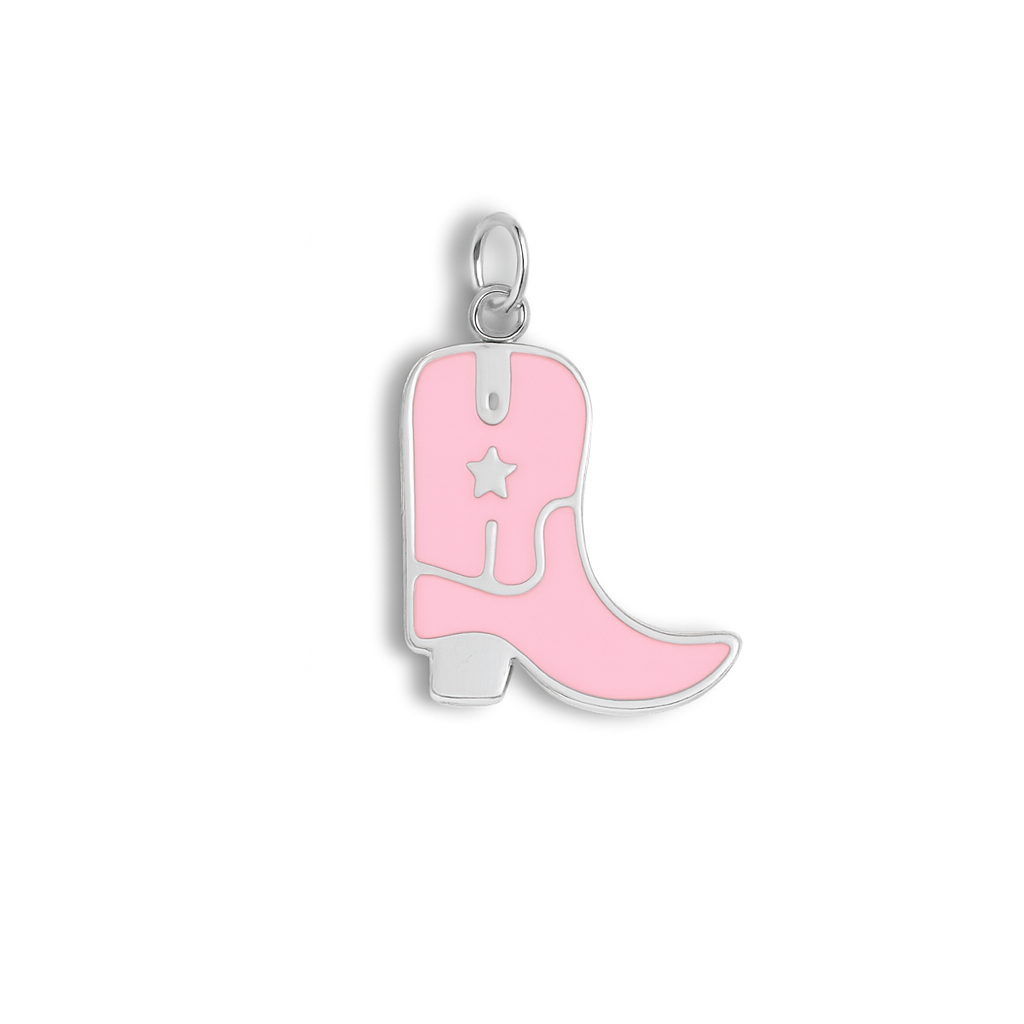 Pink Cowgirl Boot Charm