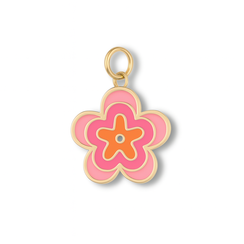 Pink Flower Charm