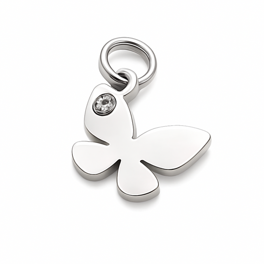 Rhinestone Butterfly Charm