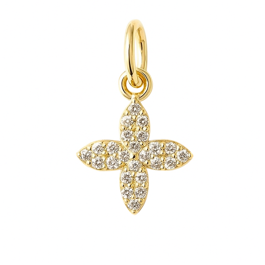 Micro Pave Flower Charm