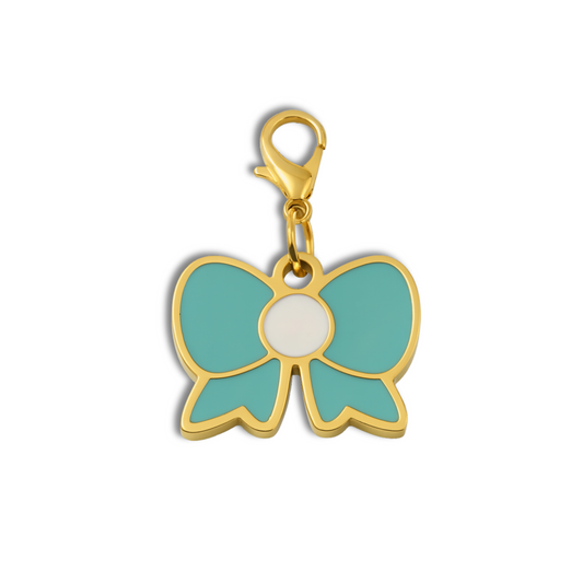 Tiffany Blue Bow Pet Charm