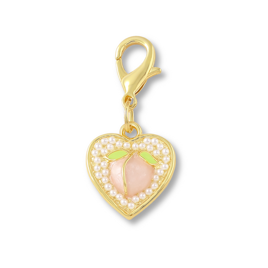 Pearly Peach Pet Collar Charm