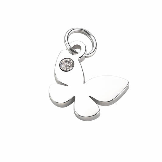 Rhinestone Butterfly Charm
