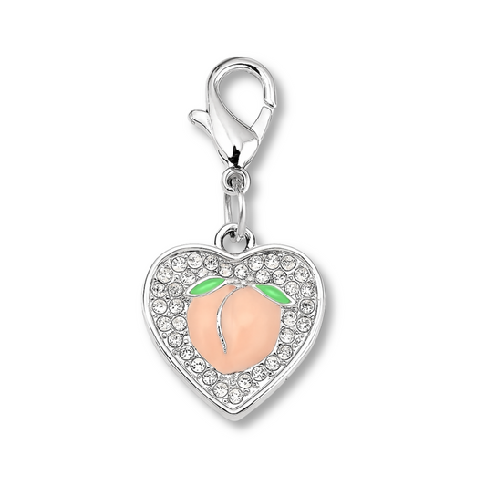 Sparkly Peach Pet Collar Charm